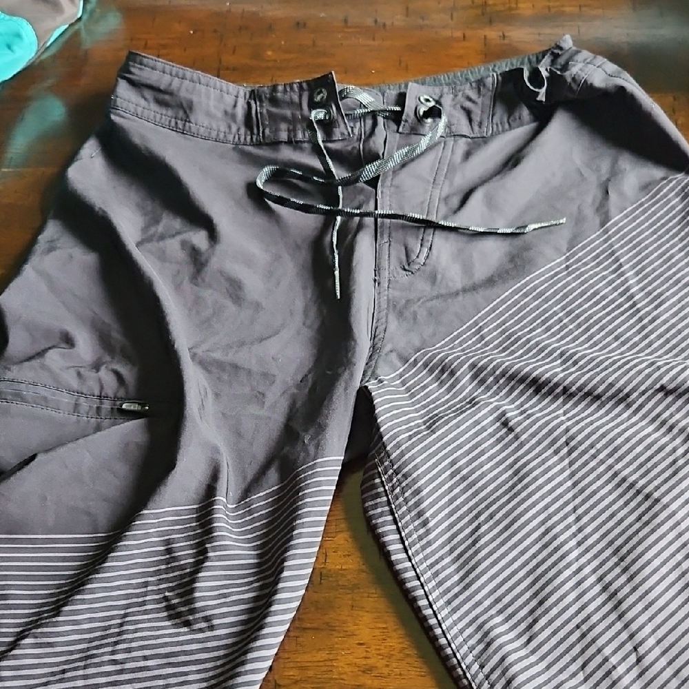 Nike Black and Gray Swim Short